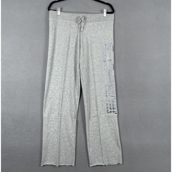 Victorias Secret Pants Womens Medium Supermodel Essentials Lounge Glitter Heart - Picture 1 of 16